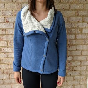 Women's Fleece Jacker High Neck Button Up Columbia